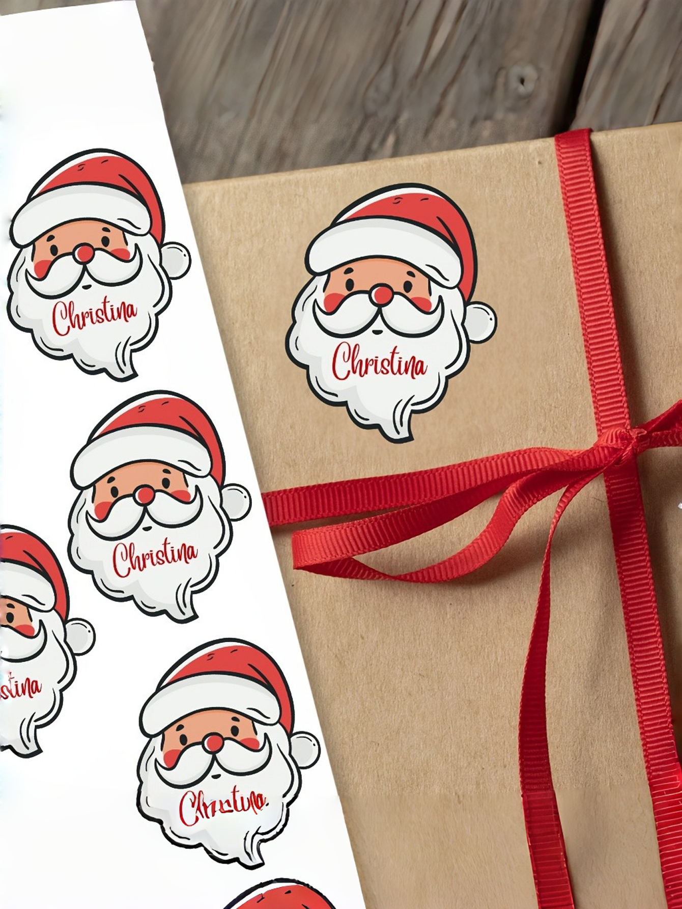 Custom Christmas Gift Stickers - Personalized Name Tags, Merry Christmas Labels, Elegant and Adorable Holiday Decorations